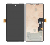 Дисплей для Google Pixel 6a, чорний, без рамки, Оригінал (переклеєно скло), GX7AS, GB62Z, G1AZG