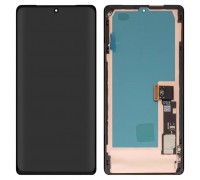 Дисплей для Google Pixel 7 Pro, черный, с рамкой, High Copy с широким ободком, (OLED)