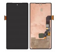 Дисплей для Google Pixel 7a, чорний, без рамки, Оригінал (переклеєно скло)