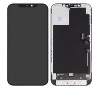 Дисплей для iPhone 12 Pro Max, черный, с рамкой, Оригинал (переклеено стекло)