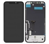 Дисплей для iPhone XR, чорний, з рамкою, Copy (TFT), ZY, LTPS