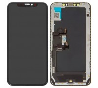 Дисплей для iPhone XS Max, черный, с рамкой, Copy, (OLED), ZY OEM hard