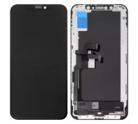 Дисплей для iPhone XS, черный, с рамкой, High Copy (OLED), Huaxing OEM soft