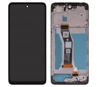 Дисплей для Motorola Moto E14, Moto G04, Moto G04s, чорний, з рамкою, High Copy