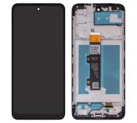 Дисплей для Motorola Moto E30 XT2158-6, Moto E40 XT2159, чорний, з рамкою, High Copy