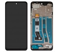 Дисплей для Motorola Moto G54, Moto G54 Power, чорний, з рамкою, High Copy