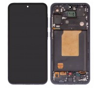 Дисплей для Samsung A556 Galaxy A55, чорний, з рамкою, Original (PRC)