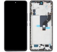 Дисплей для Xiaomi 12 Lite, чорний (Black), з рамкою, Original (PRC) (переклеєне скло), 2203129G