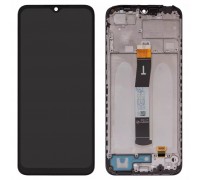 Дисплей для Xiaomi Poco C40, Redmi 10C, черный, с рамкой, High Copy