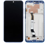 Дисплей для Xiaomi Redmi Note 8T, чорний, Лого Redmi, синій (Starscape Blue), з рамкою, High Copy M1908C3XG