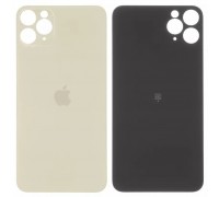 Задняя панель корпуса для iPhone 11 Pro Max, золотистая, не нужно снимать стекло камеры, big hole, matte gold
