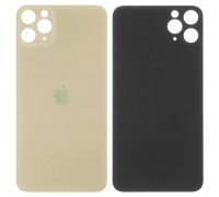 Задняя панель корпуса для iPhone 11 Pro Max, золотистая, нужно снять стекло камеры, small hole, matte gold