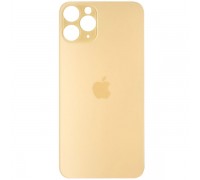 Задня панель корпусу для iPhone 11 Pro, золотиста, не потрібно знімати скло камери, Original (PRC), big hole, matte gold