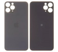 Задняя панель корпуса для iPhone 11 Pro, серая, не нужно снимать стекло камеры, big hole, matte space gray