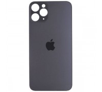 Задняя панель корпуса для iPhone 11 Pro, серая, не нужно снимать стекло камеры, Original (PRC), big hole, matte space gray