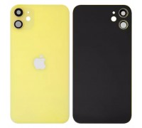 Задняя панель корпуса для iPhone 11, желтая + стекло камеры, small hole