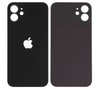 Задня панель корпусу для iPhone 12, чорна, не потрібно знімати скло камери, big hole