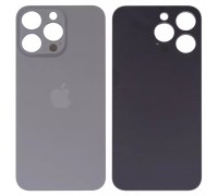 Задняя панель корпуса для iPhone 15 Pro Max, серая, не нужно снимать стекло камеры, High Copy natural Titanium, big hole