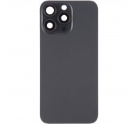 Задняя панель корпуса для iPhone 15 Pro Max, черная + стекло камеры, Original (PRC)