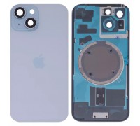 Задня панель корпусу для iPhone 15, блакитна + скло камери, High Copy