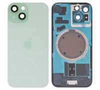 Задня панель корпусу для iPhone 15, зелена + скло камери, High Copy
