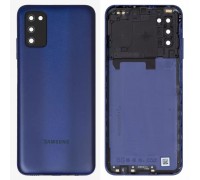 Задня панель корпусу для Samsung A037F Galaxy A03s, синя + скло камери