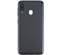 Задня панель корпусу для Samsung A202F/DS Galaxy A20e, чорна + скло камери