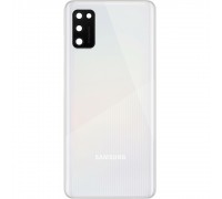 Задня панель корпусу для Samsung A415 Galaxy A41, срібляста (Prism Crush Silver) + скло камери