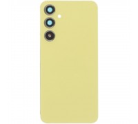 Задняя панель корпуса для Samsung A556 Galaxy A55, желтая (Lemon) + стекло камеры