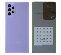 Задня панель корпусу для Samsung A725 Galaxy A72, фіолетова + скло камери