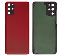 Задняя панель корпуса для Samsung G985 Galaxy S20 Plus, G986 Galaxy S20 Plus 5G, красная (Aura Red) + стекло камеры