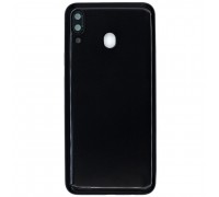 Задняя панель корпуса для Samsung M205F/DS Galaxy M20, черная, Copy + стекло камеры