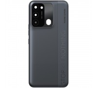 Задняя панель корпуса для Tecno Spark 8C, черная (Magnet Black) + стекло камеры