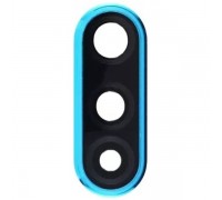 Скло камери для Huawei P30 Lite, синє, з рамкою, 48 Мп