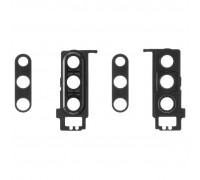 Скло камери для Huawei P30, чорне, з рамкою