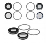 Скло камери для iPhone 11, біле, з рамкою, комплект 4 шт.