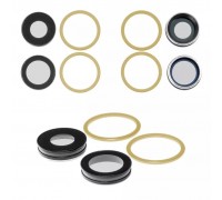 Скло камери для iPhone 11, жовте, з рамкою, комплект 4 шт.