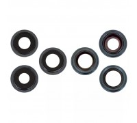 Скло камери для iPhone 12 Pro Max, синє, з рамкою, комплект 3 шт.