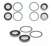 Скло камери для iPhone 12, зелене, з рамкою, комплект 2 шт.