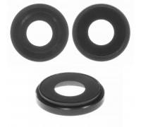 Скло камери для iPhone XR, чорне, з рамкою