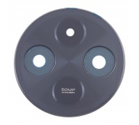 Скло камери для Xiaomi Redmi 14C, чорне, з рамкою