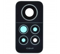 Стекло камеры для Xiaomi Redmi Note 12 Pro 4G, черное, с рамкой