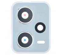 Стекло камеры для Xiaomi Redmi Note 12 Pro 5G, белое, с рамкой