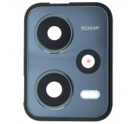 Стекло камеры для Xiaomi Redmi Note 12 Pro 5G, черное, с рамкой