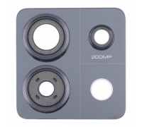 Стекло камеры для Xiaomi Redmi Note 13 Pro 5G, черное, с рамкой