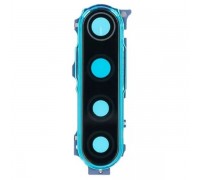 Скло камери для Xiaomi Redmi Note 8, синє, з рамкою