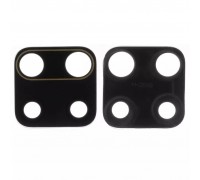 Скло камери для Xiaomi Redmi Note 9, чорне, без рамки