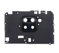 Скло камери для Xiaomi Redmi Note 9, чорне, з рамкою