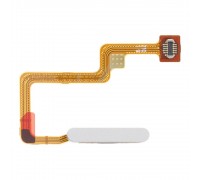 Шлейф для Xiaomi Poco F4, кнопки увімкнення, сканера відбитка пальця (Touch ID), сріблястий (Moonlight Silver), Original (PRC)