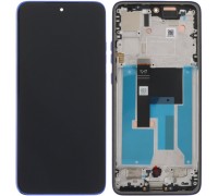 Дисплей для Motorola Edge 50 Neo, синий (Nautical Blue), с рамкой, Original (PRC)
